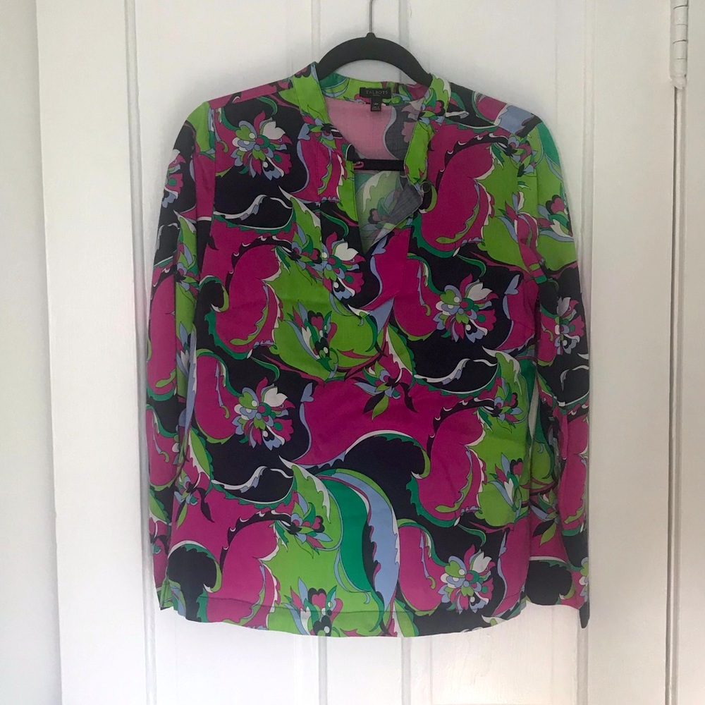Talbots Multi Color Blouse